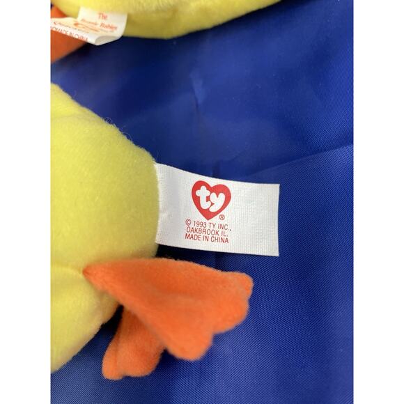 Ty Beanie Babies Bundle (3pcs) Quackers In 3 Sizes Buddy Baby And Teenie Beanie - Picture 15 of 16